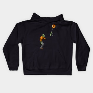 Sad Zombie on Dark - Halloween Edition Kids Hoodie